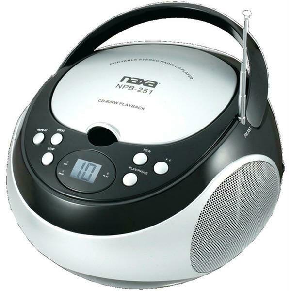 Naxa Electronics Portable Cd Player With Am-fm Radio -black NPB251BK